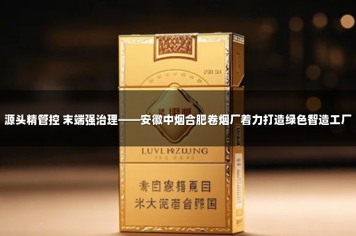 源头精管控 末端强治理——安徽中烟合肥卷烟厂着力打造绿色智造工厂